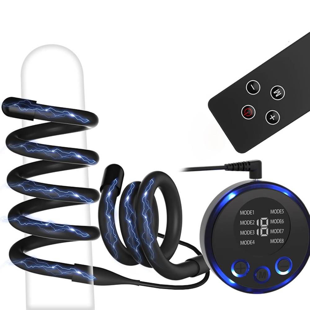 E-STIM Penistrainer Cock Ring Hodenring Starke Stimulator mit 10 Elektroschock