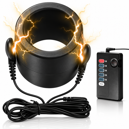 Elektroschock Hodenbrecher Penistrainer Penisring mit Mehreren Vibrationsmodi