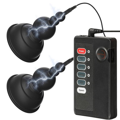 Elektro Shock Nippelsauger Brustwarzenklemmen mit 8 Elektrosex Modi