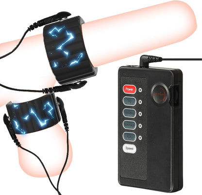 Elektro Stimulation Penisring Vibrator mit Fernbedienung und 8 Elektro  Modi Prostata Vibration Cockring
