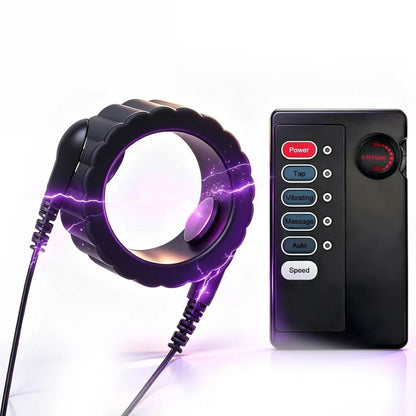 Elektrische Penisringe Elektro Schock Penis Trainer mit Host & Penis Elektroden-Ring