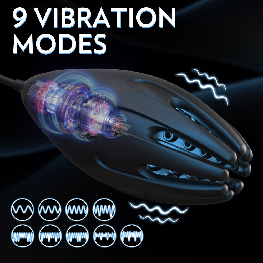 Elektrischer Penis Trainer Eichel Vibrator Stimulator Masturbator mit 9 Vibrationsmodi