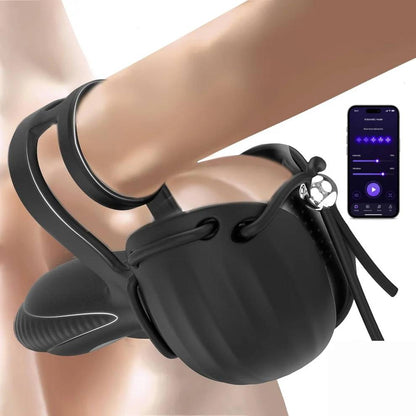 3 IN 1 Cock Ring Hodenstimulator Penistrainer Vibrator mit 10 Vibrationsmodi