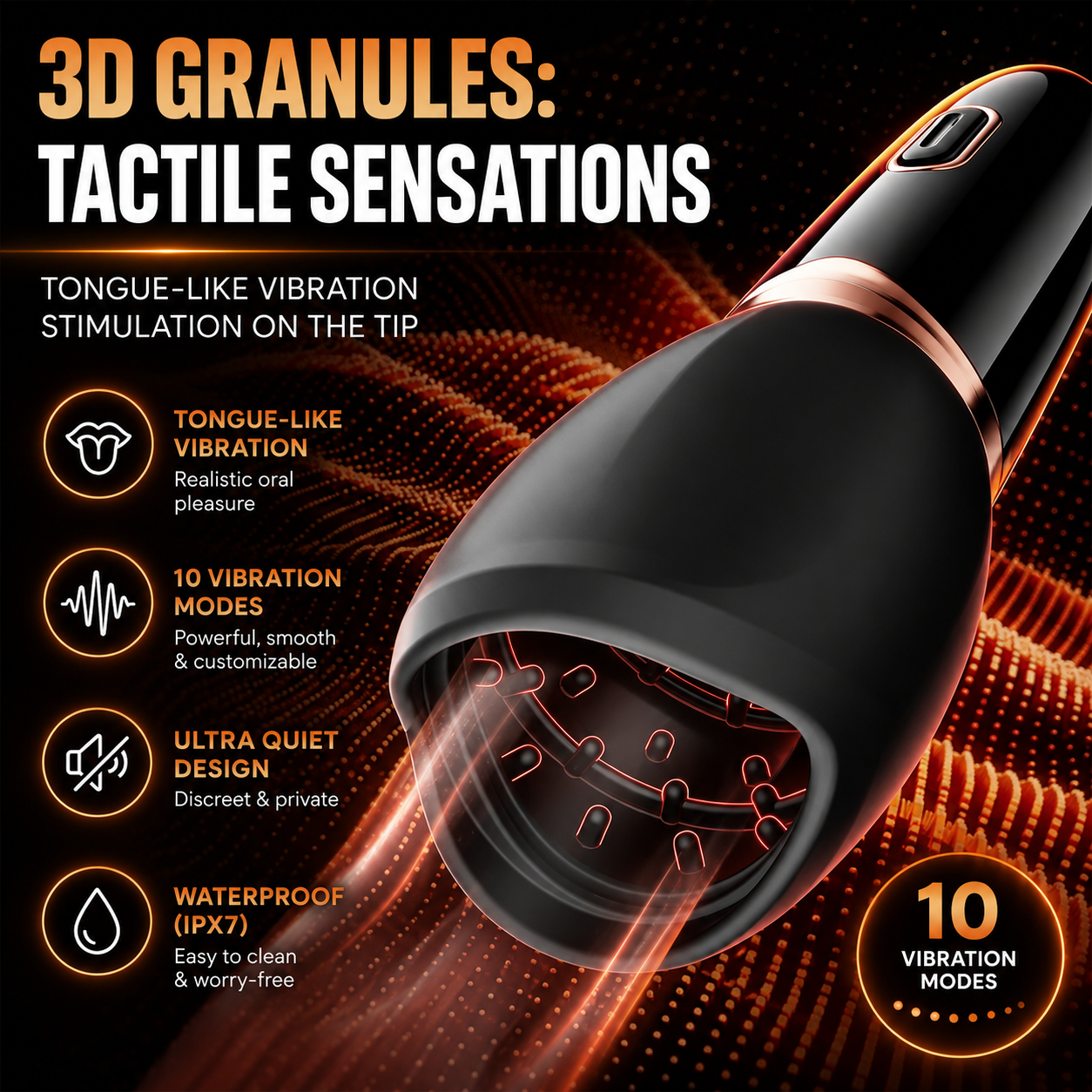 App-gesteuerter Penistrainer Vibrator mit 10 Leistungsstarken Vibrationsmodi