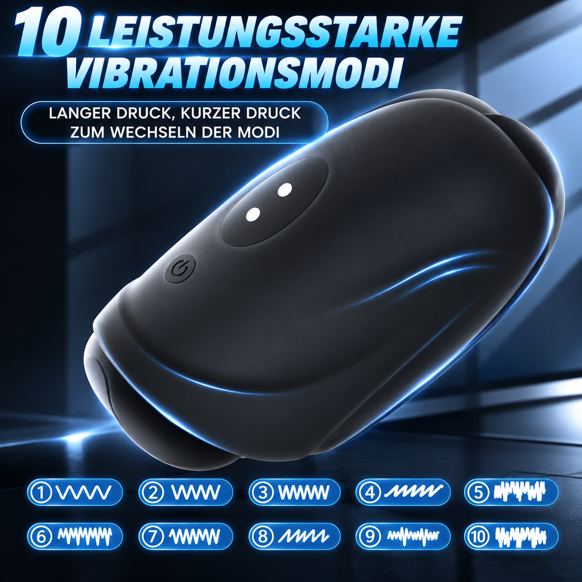 Elektrische Eichel Stimulator Penis Trainer Vibrator Masturbatoren mit 10 Vibrationsmodi