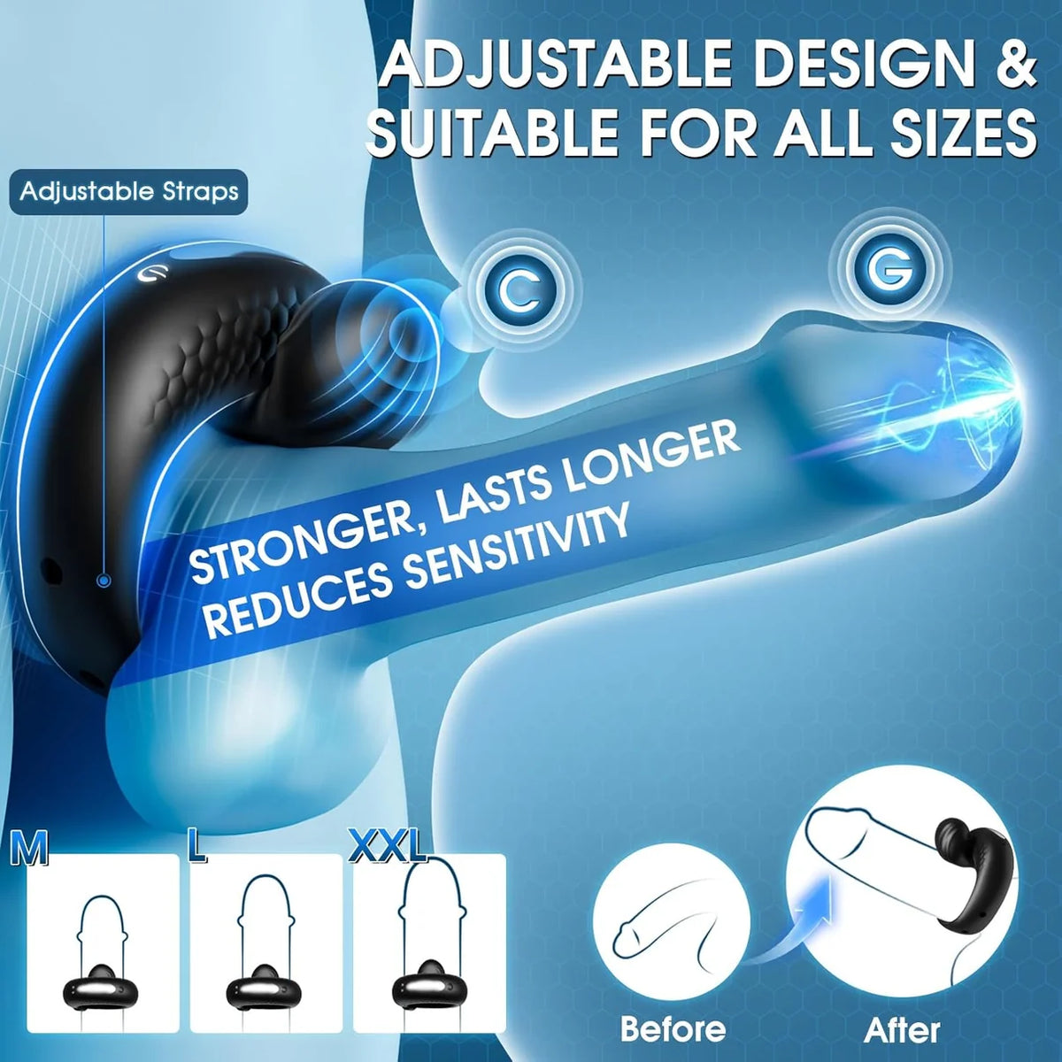 360° Flexibler Ball Penistrainer Cockring Stimulator Masturbatoren mit 9 Vibrationsmodi