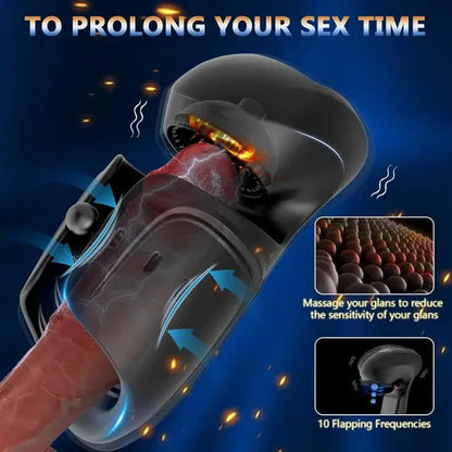 360° Vollumhüllung Automatisch Penistrainer Masturbationsbecher mit 10 Vibrationsmodi