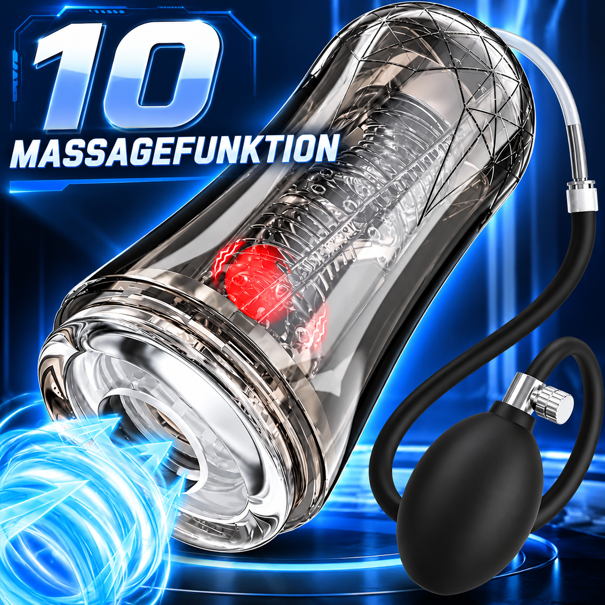 Elektrischer Penistrainer Stroker Blowjob Masturbatoren mit 10 Massagefunktion