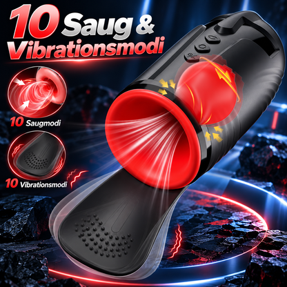 360° Spin Eicheltrainer Penisvibrator Masturbator mit 10 Saug und Vibrationsmodi