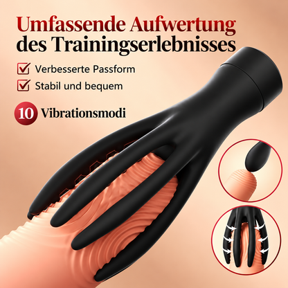 2 IN 1 Penis Trainer Vibratorensets Abnehmbarem Analplug mit 10 Vibrationsmodi