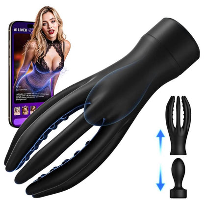 2 IN 1 Penis Trainer Vibratorensets Abnehmbarem Analplug mit 10 Vibrationsmodi
