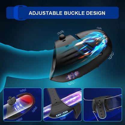 360° Umhüllung Automatische Penistrainer Eichelmassagegerät mit 10 Vibrationsmodi