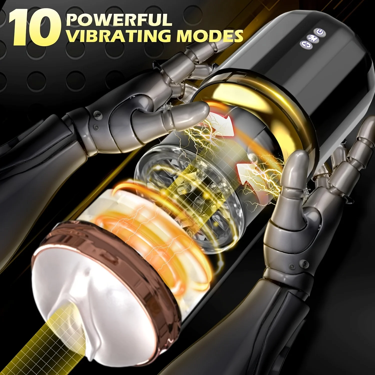 Elektrische masturbator pocket kut penis masturbators met 10 trillingsniveaus 5 zuigniveaus 