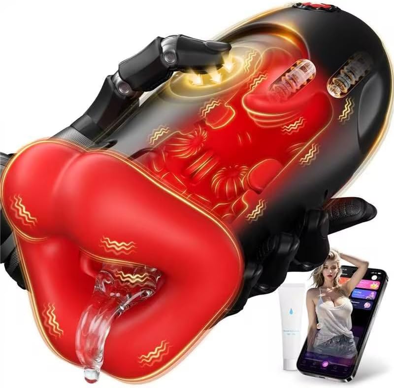 Elektrischer Masturbator Oralsex Stroker Blowjob Taschenmuschi mit 9 Vibrationsmodi