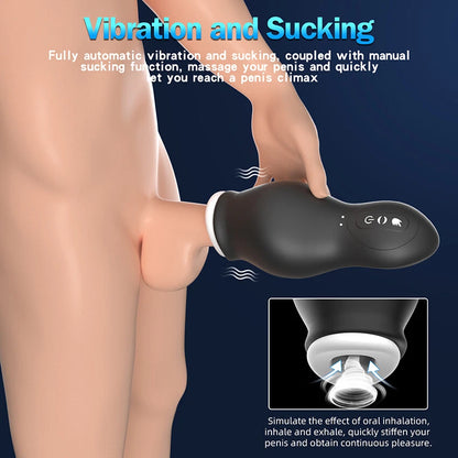Elektrischer Masturbatoren Penistrainer Stroker Blowjob mit 7 Vibrations und 7 Saugmodi