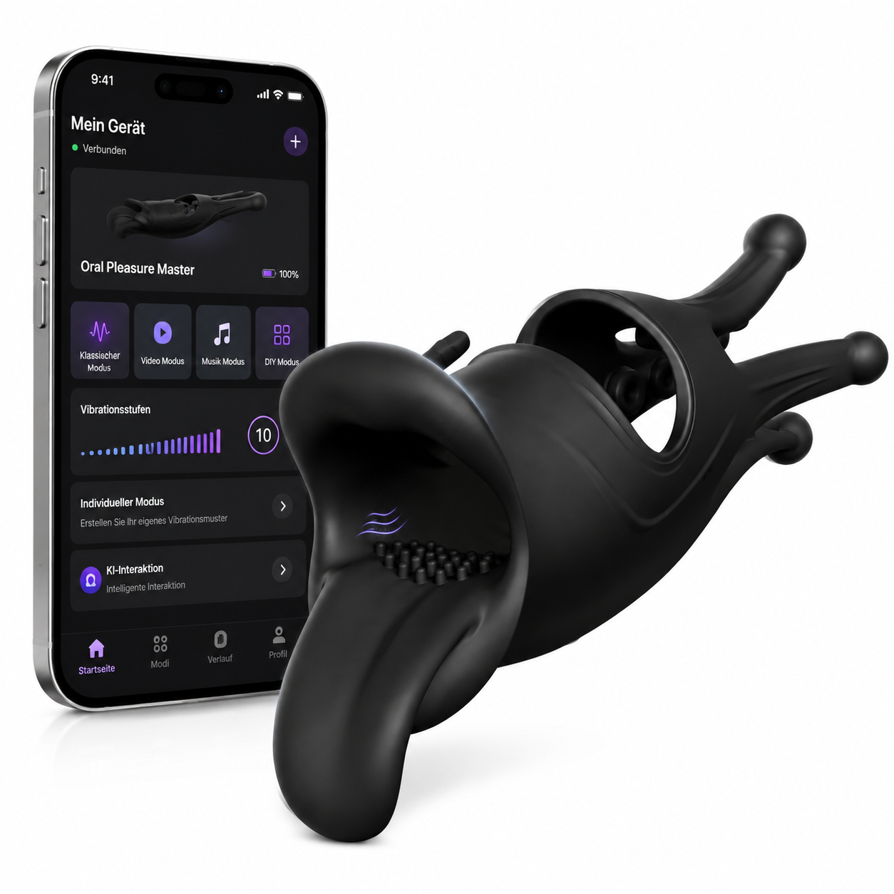 Zungenlecken Elektrische Penis Trainer Vibrator Eichel Stimulator mit 9 Vibrationsmodi