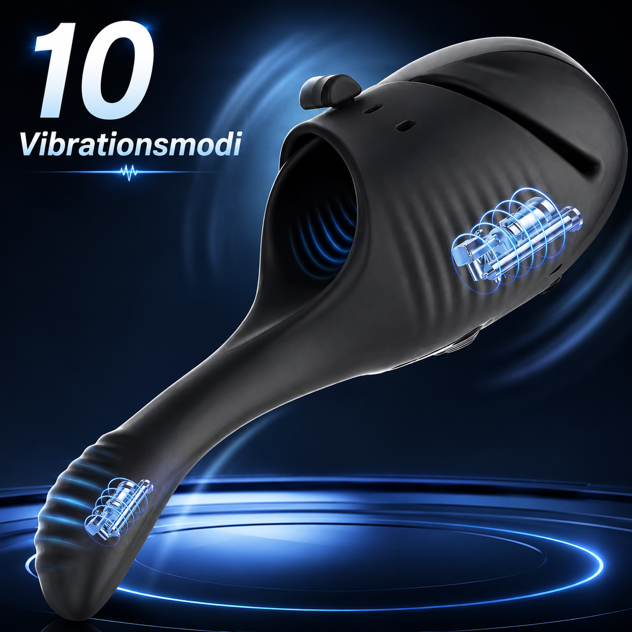 Freihändiger Penis Vibrator Eicheltrainer Stimulator Masturbator mit 10 Vibrationsmodi