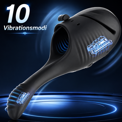 Freihändiger Penis Vibrator Eicheltrainer Stimulator Masturbator mit 10 Vibrationsmodi