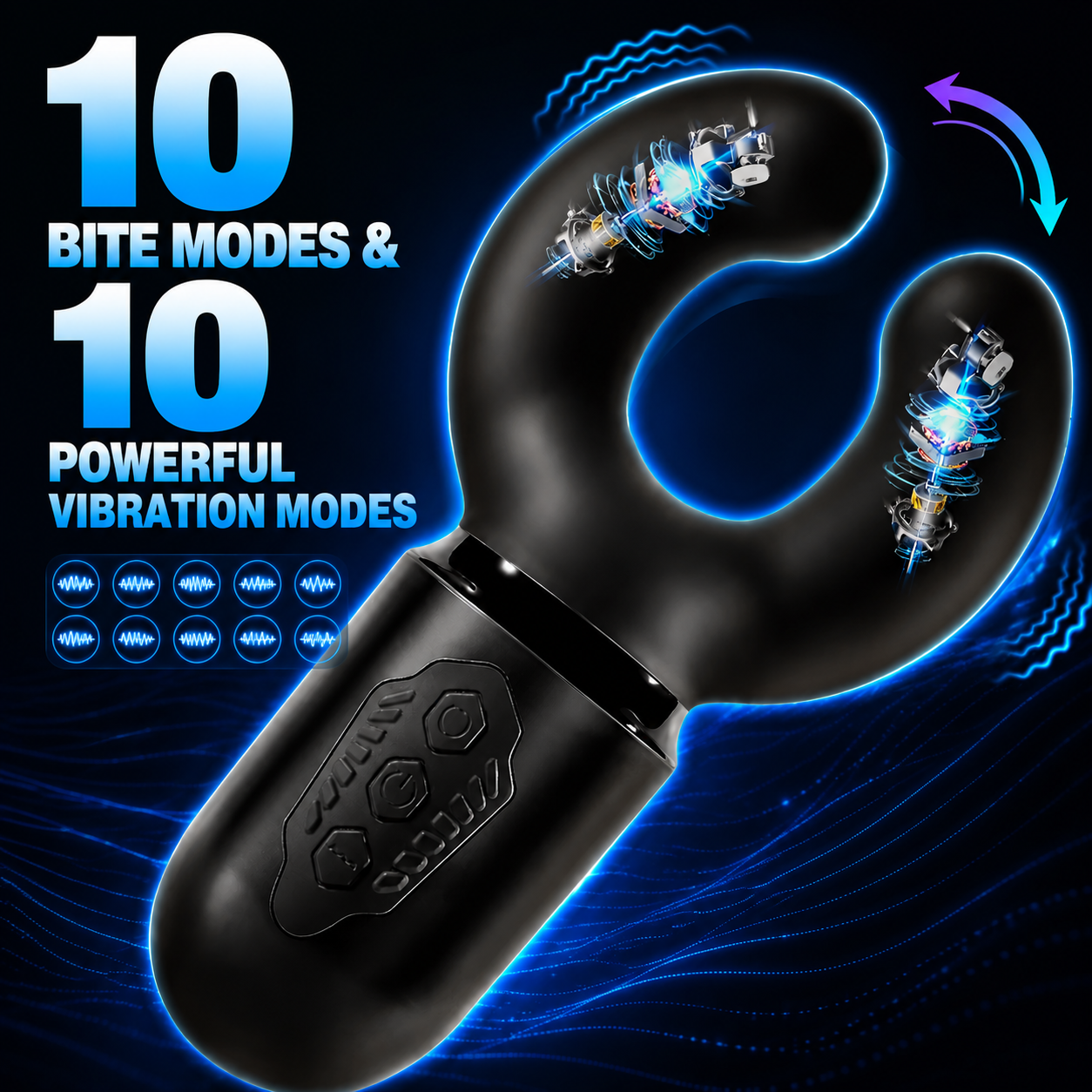 Automatische Masturbieren Penis Trainer mit 10 Beißmodi & 10 kraftvolle Vibrationsmodi