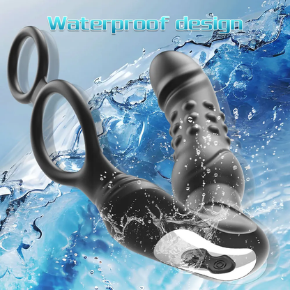 3 IN 1 Anal Vibrator Prostate Massage Stimulator mit 10 Wackeln und 10 Vibrationsmodi