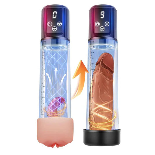 LCD-Display Elektrischer Penispumpe Penisvergrößerung mit 9 Saug und Trainingsmodi