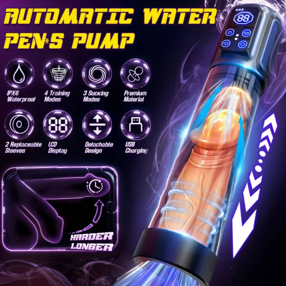 Elektrische Vakuumpumpe Penispumpe Masturbator mit 4 + 3 Saugdruck