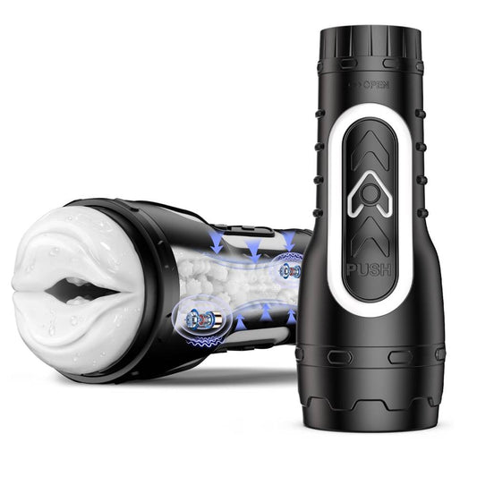 Elektrischer Masturbatoren Stroker Blowjob Sexmaschine mit 6 Vibrationsmodi