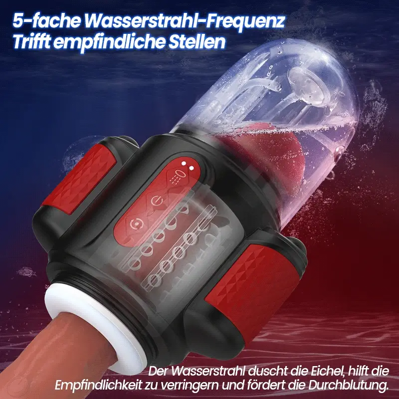 7 IN 1 Automatische Wassersprüh Rotations Vibrations Blowjob Penis Stroker Trainer