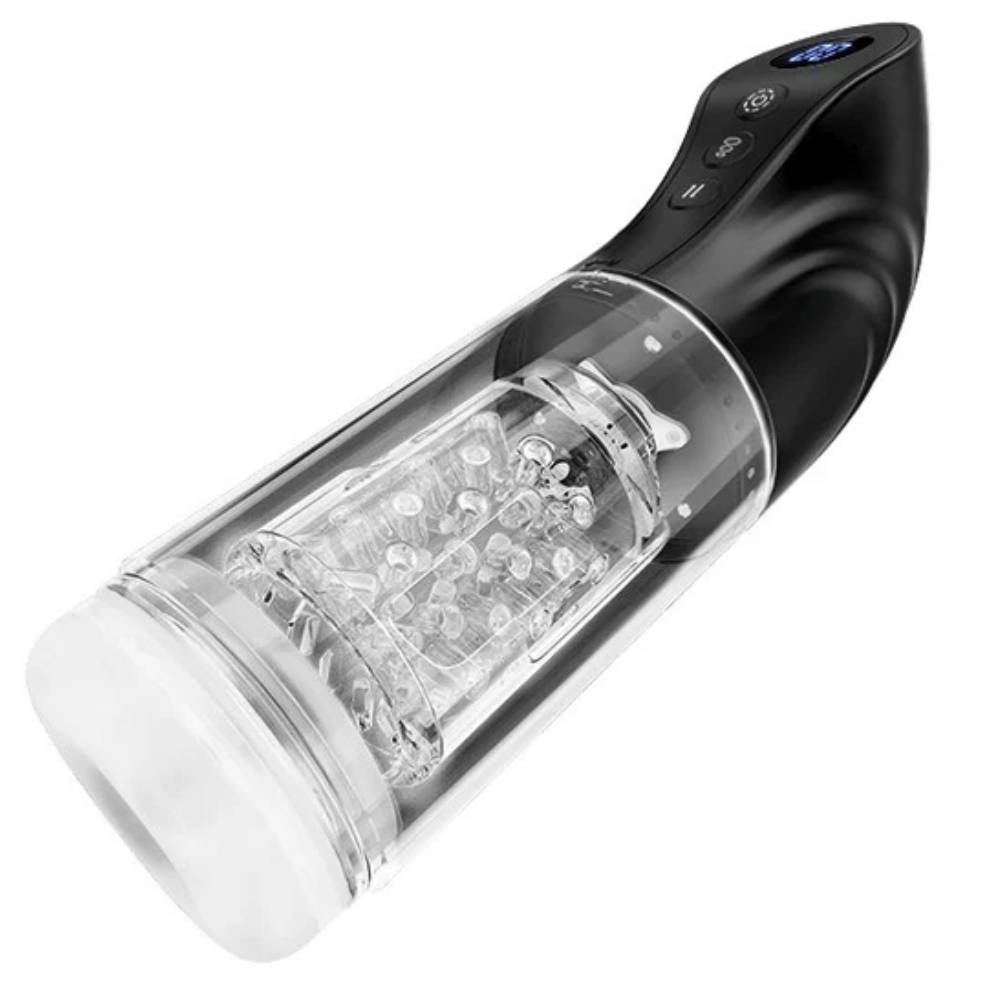 LCD-Display Automatische Masturbator Penispumpe mit 7 Stoß und Rotationsmodi