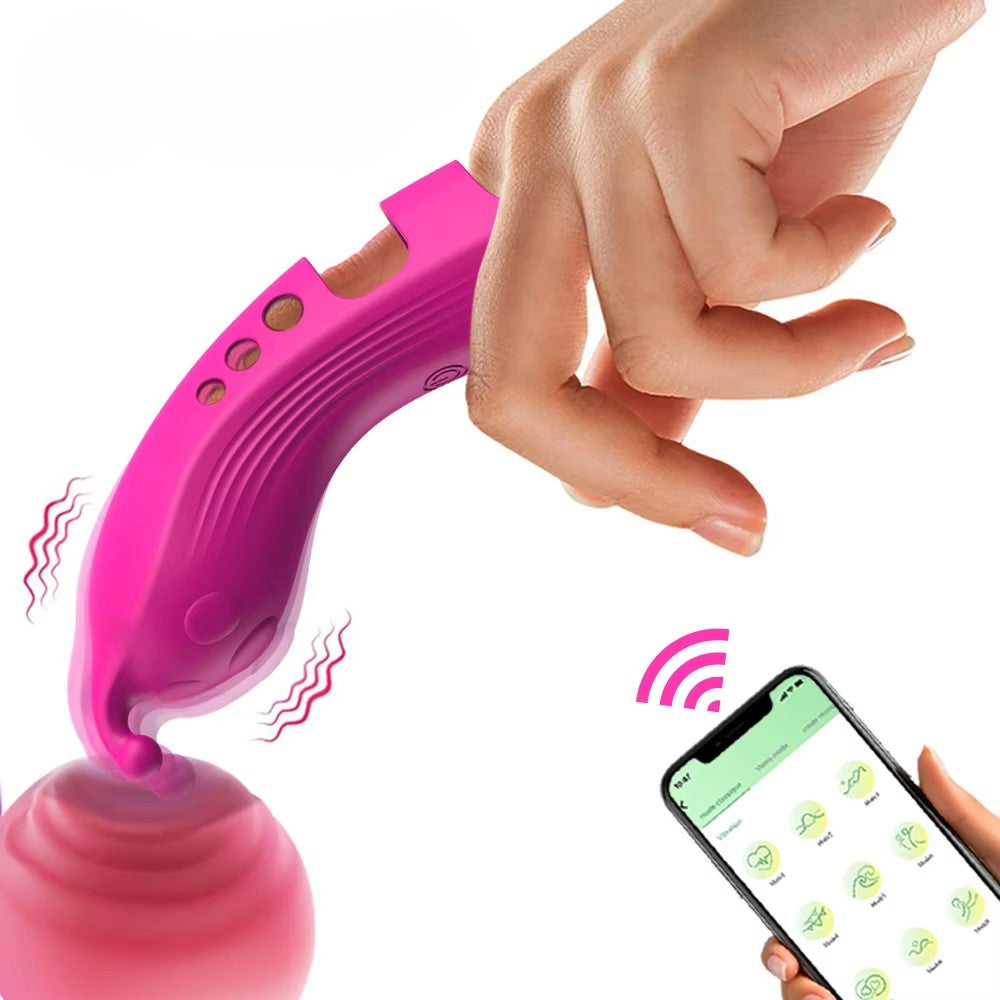 App-gesteuerter Finger-Vibrator Orgasmus Massagegerät mit 9 Vibrationen