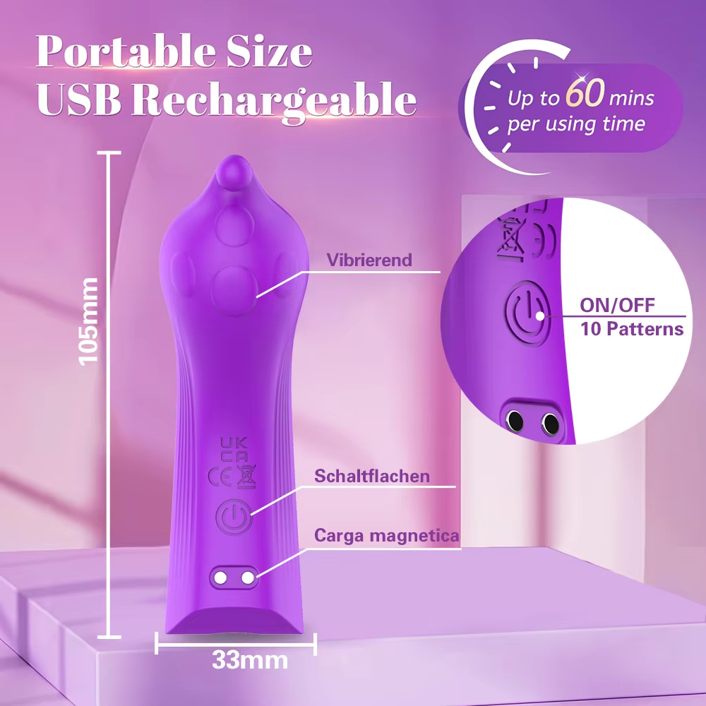 App-gesteuerter Finger-Vibrator Orgasmus Massagegerät mit 9 Vibrationen