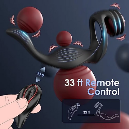 Penisring Analvibrator Massagegerät Buttplug mit 11 Vibrations Modi