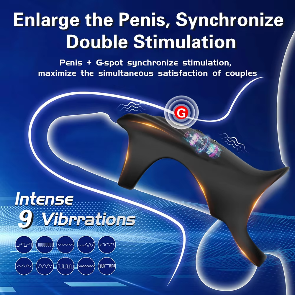 App-gesteuerter Cockring Penis Sleeve Vibrator mit Ejakulationsverzögerung