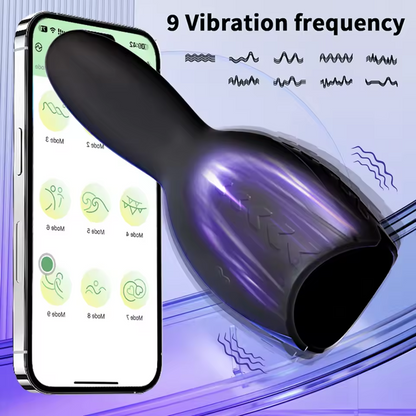 APP-gesteuerter Penistrainer Vibratoren Masturbatoren mit 12 Vibrationsmodi