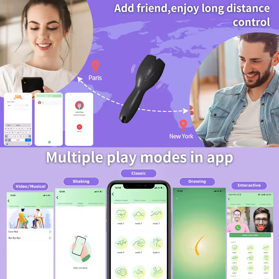 APP-gesteuerter Penistrainer Vibratoren Masturbatoren mit 12 Vibrationsmodi