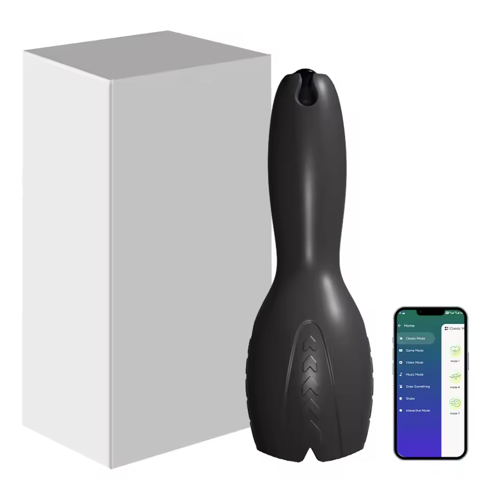 APP-gesteuerter Penistrainer Vibratoren Masturbatoren mit 12 Vibrationsmodi