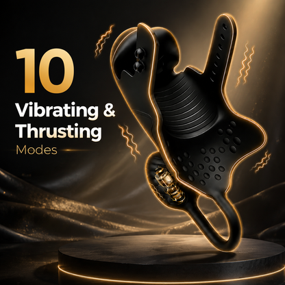 Penis Trainer Vibrator Stimulator Cockring Analplug mit 10 Stoss & Vibratonmodi
