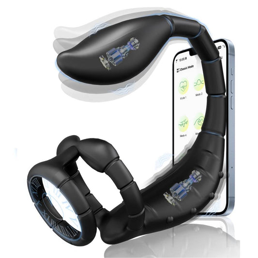 4 in 1 Penisring Analvibrator Prostata Stimulator mit 9 Vibrationsmodi