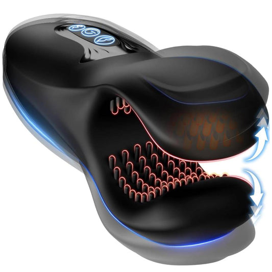 3-in-1 penisstimulator, penistrainer, 10 bijtmodi en 10 vibratiemodi 