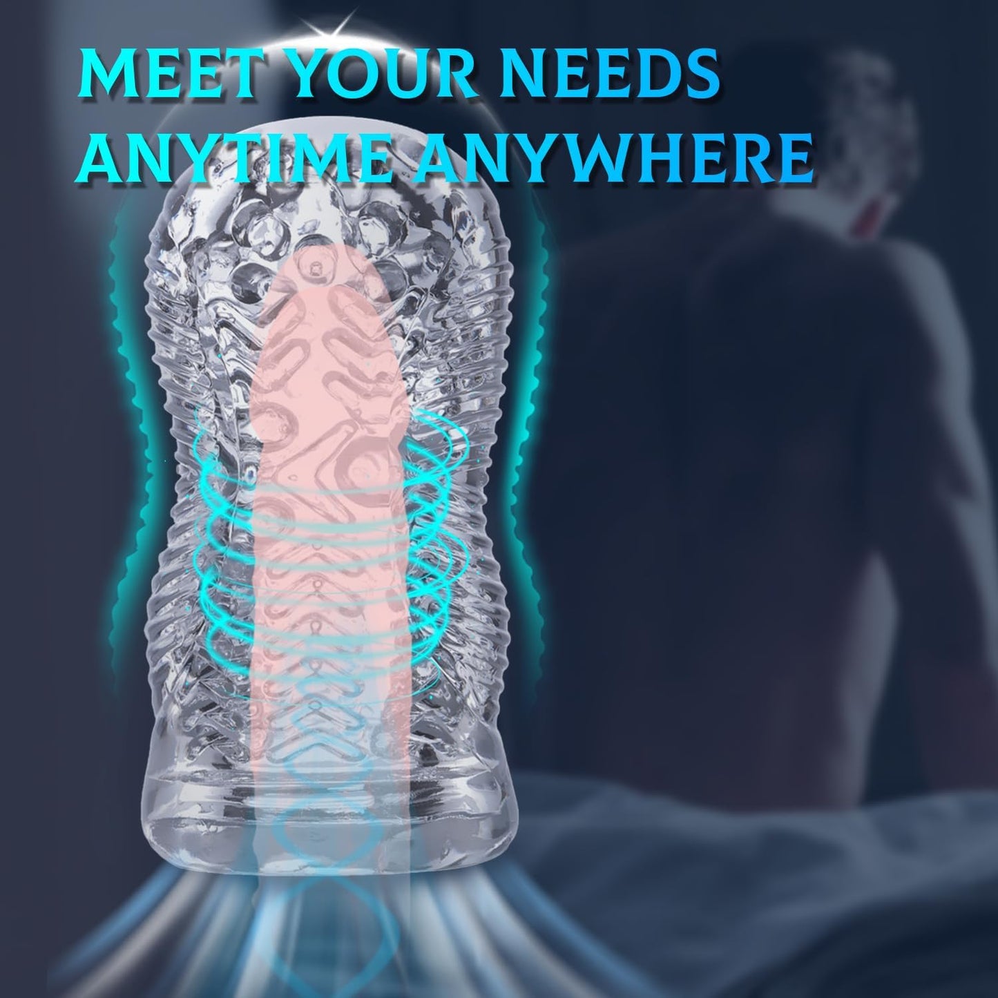 Jelly Handmatige Masturbatie Cup Super Adsorptie transparante penistrainer 