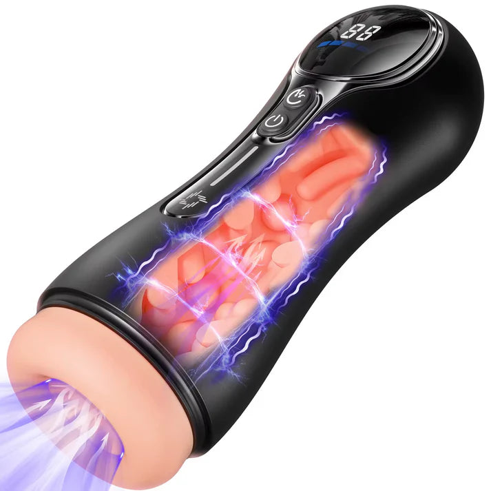 Automatischer Masturbator Penis Stroker Sexmaschine mit 4 Saug und 9 Vibrationsmodi