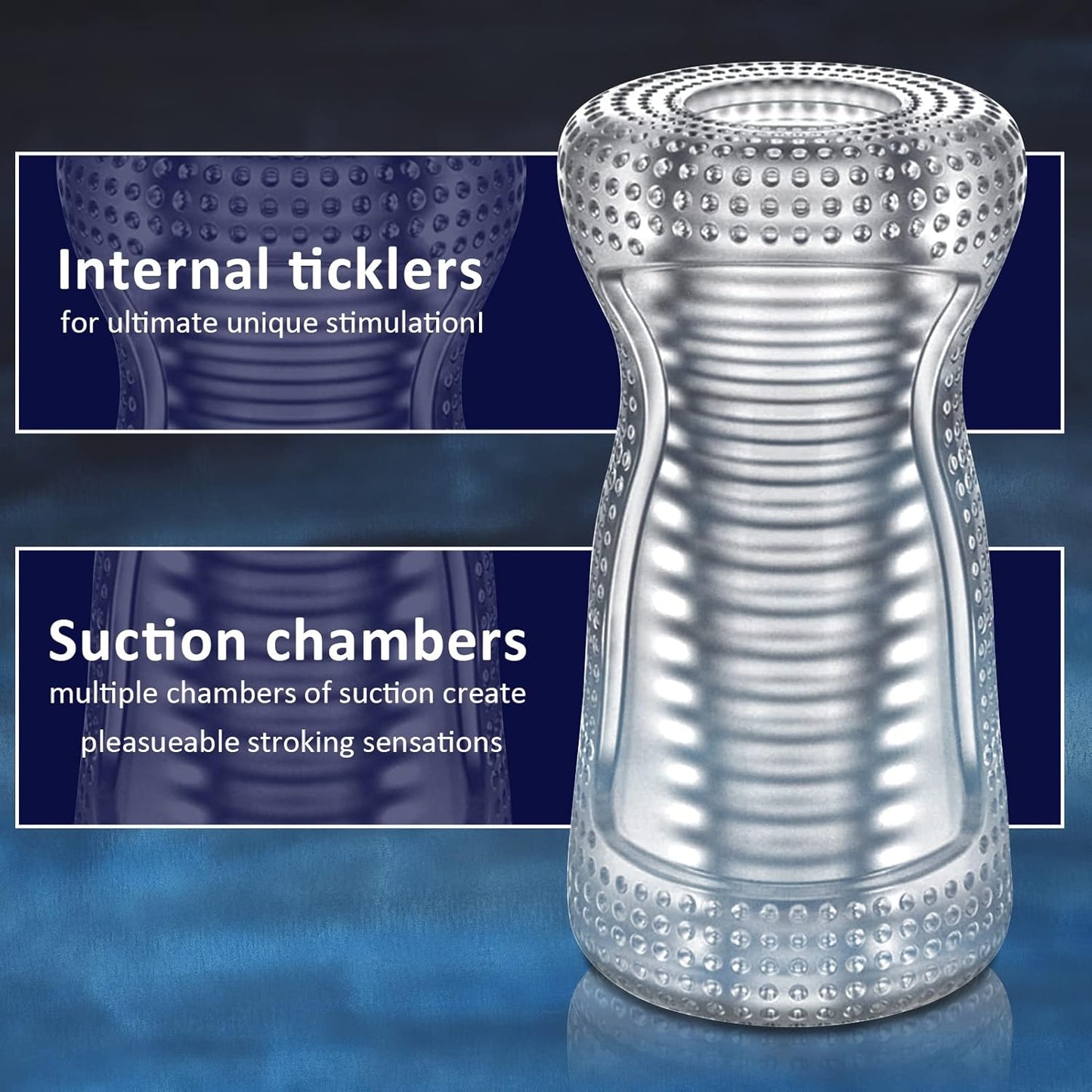 3D-realistische mini draagbare kristallen penistrainingsapparaat Masturbatie Pocket Pussy 