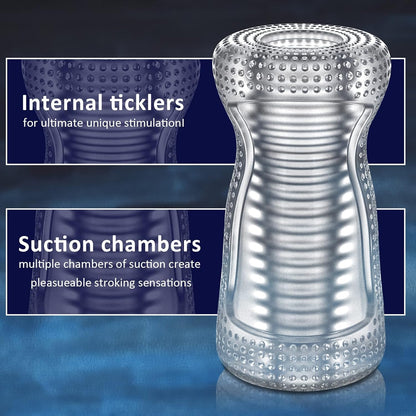 3D-realistische mini draagbare kristallen penistrainingsapparaat Masturbatie Pocket Pussy 