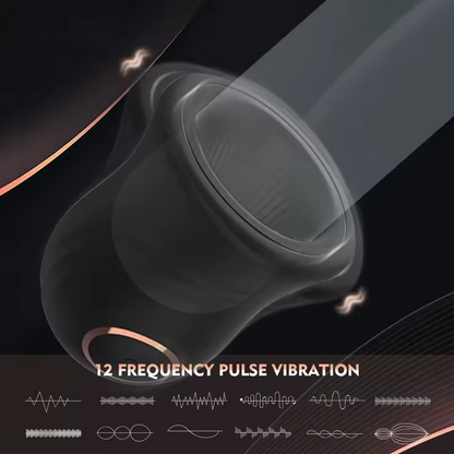 Elektrische masturbators Penistrainer Eikelstimulator met 12 vibratiemodi 