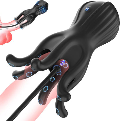 Eicheltrainer Penis Massagegerät Harnröhren Stimulator mit 10 Vibrationsmodi