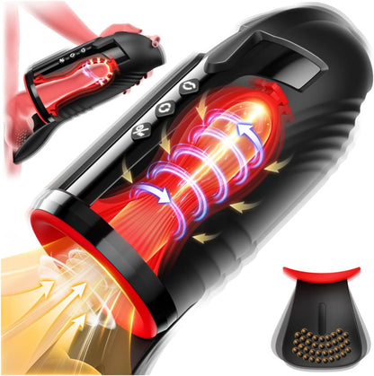 360° Spin Eicheltrainer Penisvibrator Masturbator mit 10 Saug und Vibrationsmodi