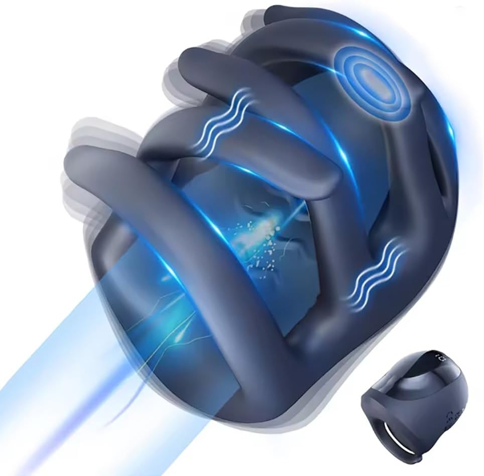 LCD Display Elektrische Penistrainer Eichel Stimulator mit 10 Vibrationsmodi