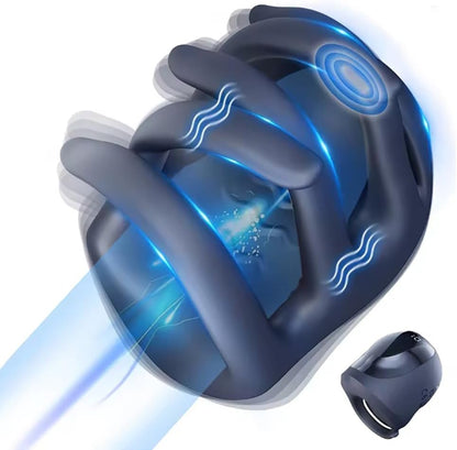 LCD Display Elektrische Penistrainer Eichel Stimulator mit 10 Vibrationsmodi