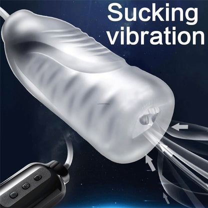 Elektrische Penistrainer Pocket Pussy Masturbator mit 7 Vibration & Vakuum Saugmodi