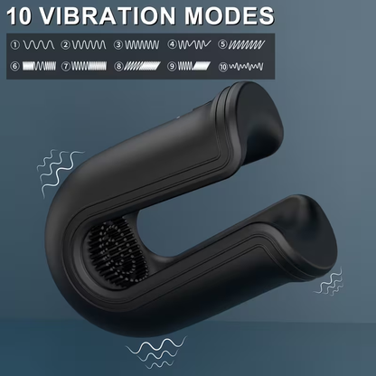 Bite Penistrainer Vibrator Eicheltrainer mit 10 Beiß und Vibrationsmodi